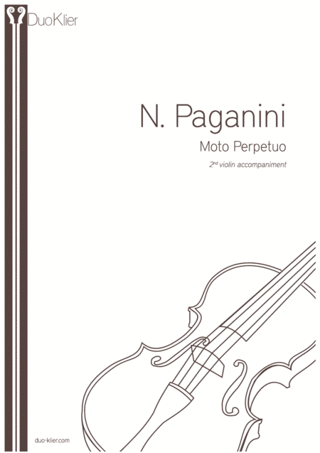 Paganini - Moto Perpetuo, 2nd violin accompaniment (arr. Duo Klier)