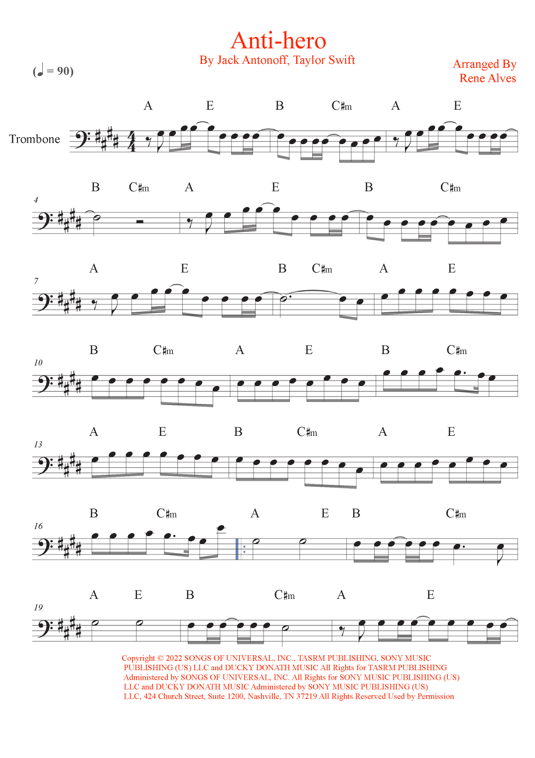 Anti-hero (arr. Rene Alves)