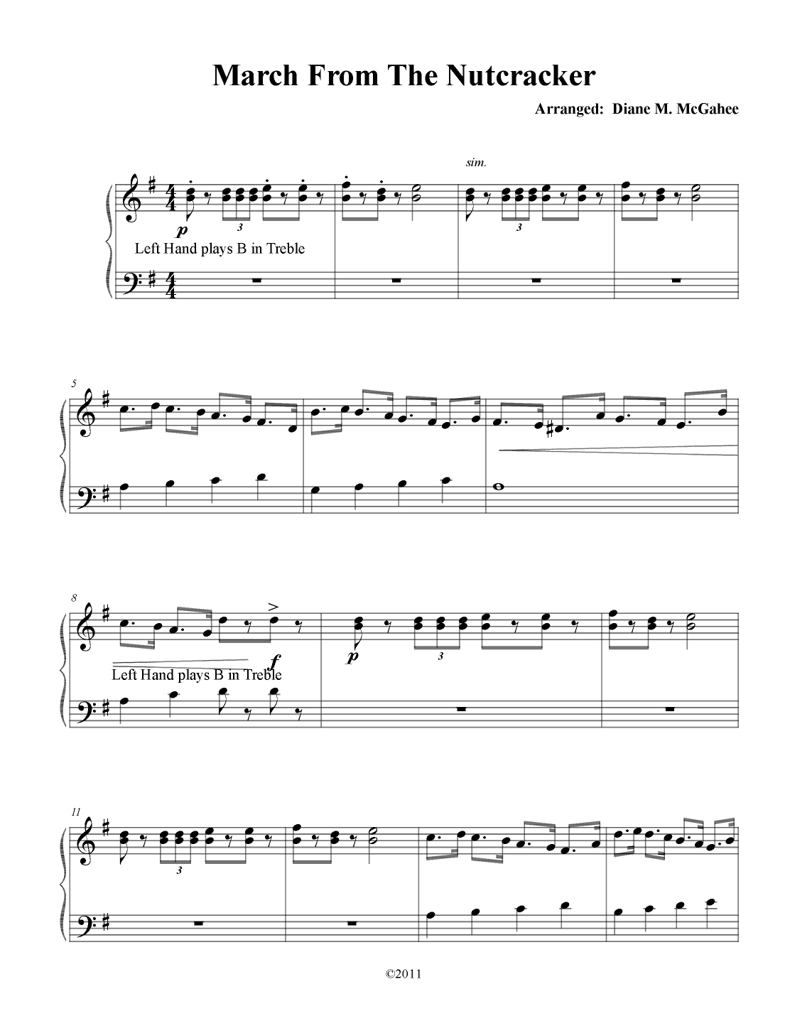 March (arr. Arranged by Diane M. McGahee)