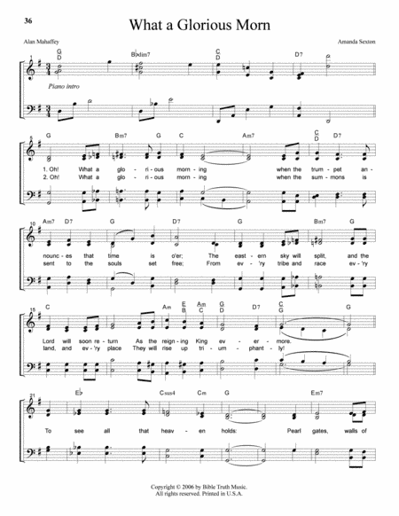 What A Glorious Morn