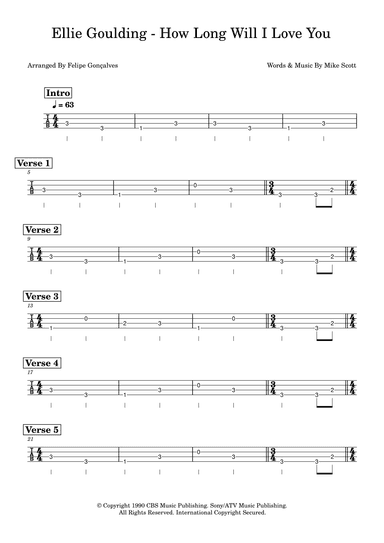 How Long Will I Love You (arr. Felipe Gonçalves)