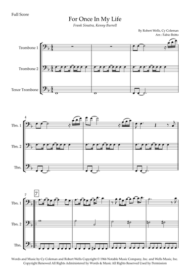 For Once In My Life (arr. Fabio Britto)