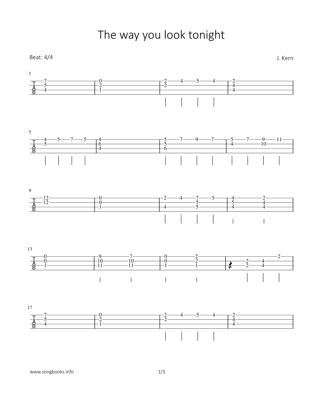 The way you look tonight (arr. Bettina Schipp)