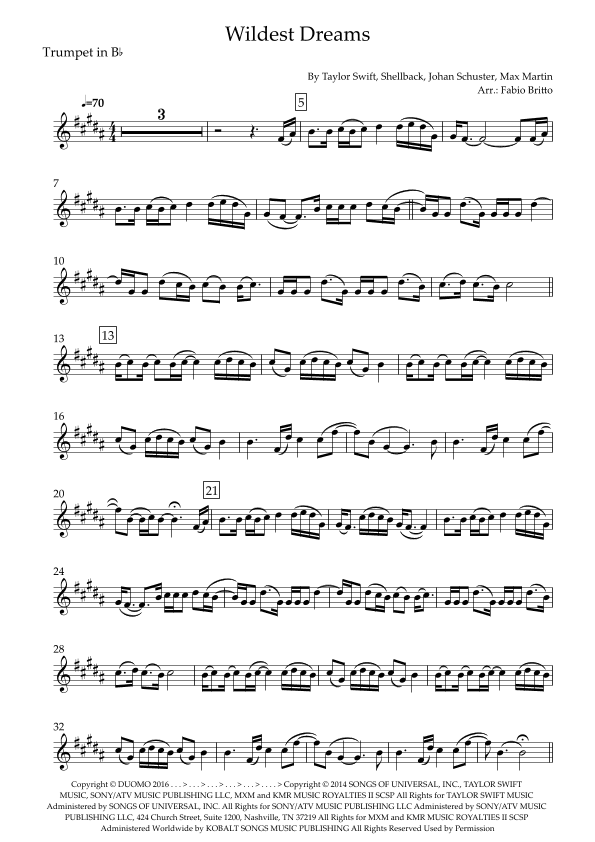 Wildest Dreams (arr. Fabio Britto)