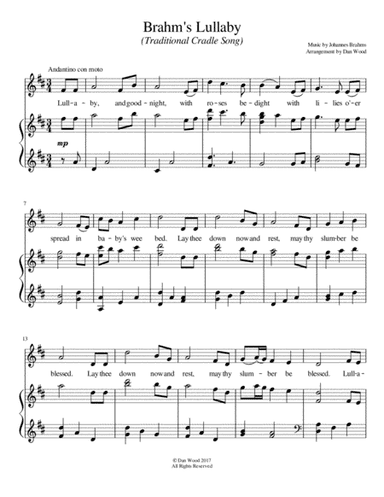 Brahm's Lullaby (arr. Dan Wood)
