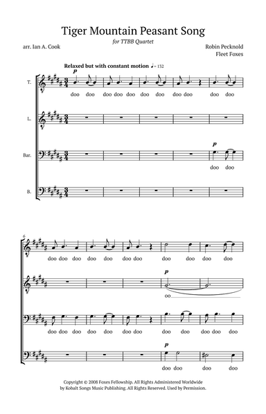 Tiger Mountain Peasant Song (arr. Ian A. Cook)