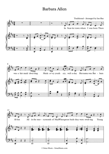 Barbara Allen (arr. Ian Rae)