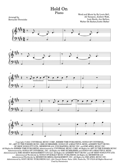 Hold On (arr. Bernardo Thronicke)