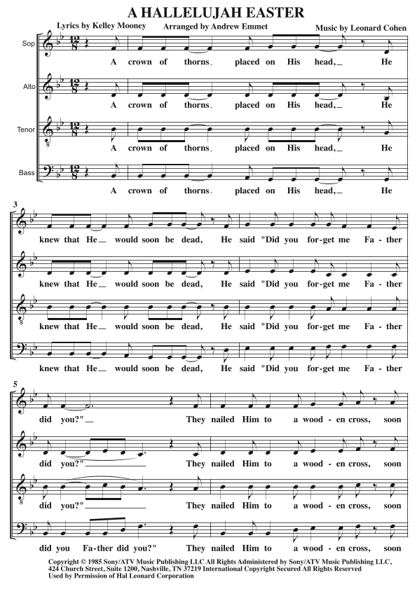 Hallelujah (arr. Andrew Emmet)