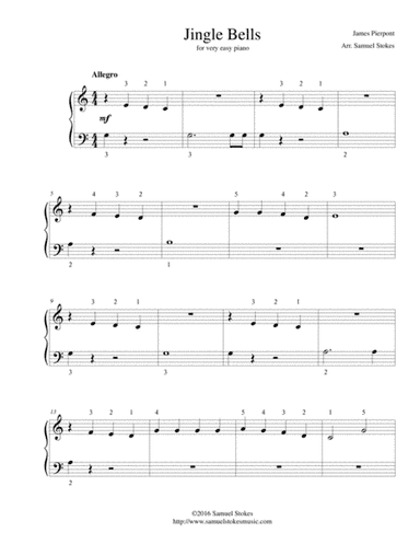 Jingle Bells - for very easy piano (arr. Samuel Stokes)