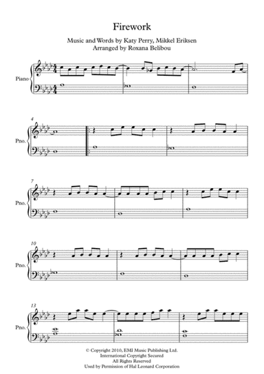 Firework (arr. Roxana Belibou)