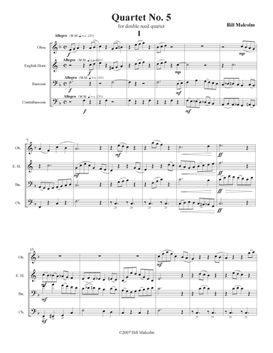Quartet 5 for Double Reeds
