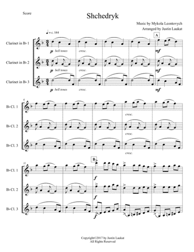 Shchedryk (arr. Justin Laukat)
