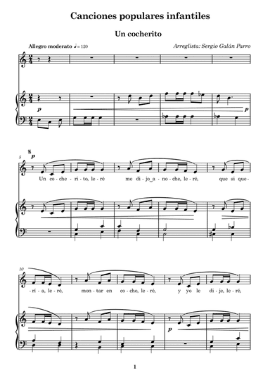 Un cocherito (arr. Sergio Galan Parro)