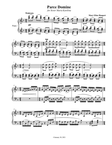 Parce Domine (for piano solo)