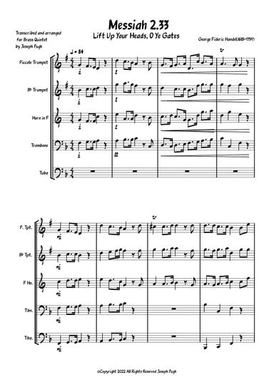 Messiah 2.33 Lift Up Your Heads, O Ye Gates (arr. Joseph Pugh)