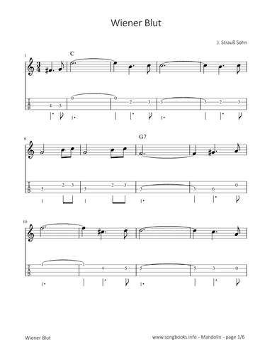 Wiener Blut - J. Strauß Sohn (arr. songbooks.info)