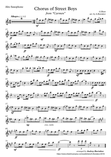 "Chorus of Street Boys" from "Carmen" (alto sax) (arr. A.Buriakov)