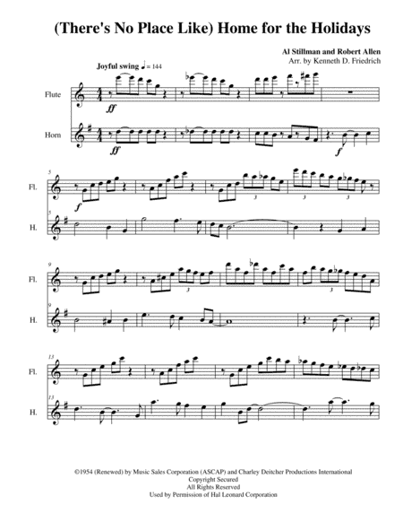 (There's No Place Like) Home For The Holidays (arr. Kenneth D. Friedrich)