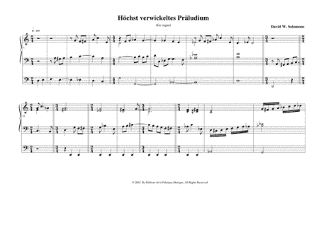 David W. Solomons: Höchstverwickeltes Präludium