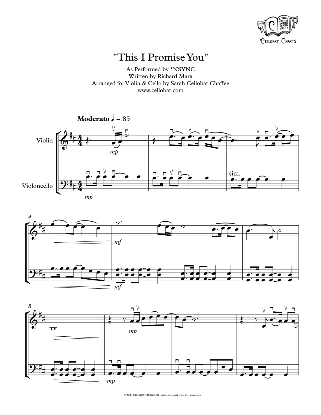 This I Promise You (arr. Sarah Cellobat Chaffee)