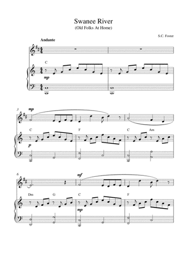 Swanee River (Old Folks At Home) (arr. Kaiserin Rebecca)