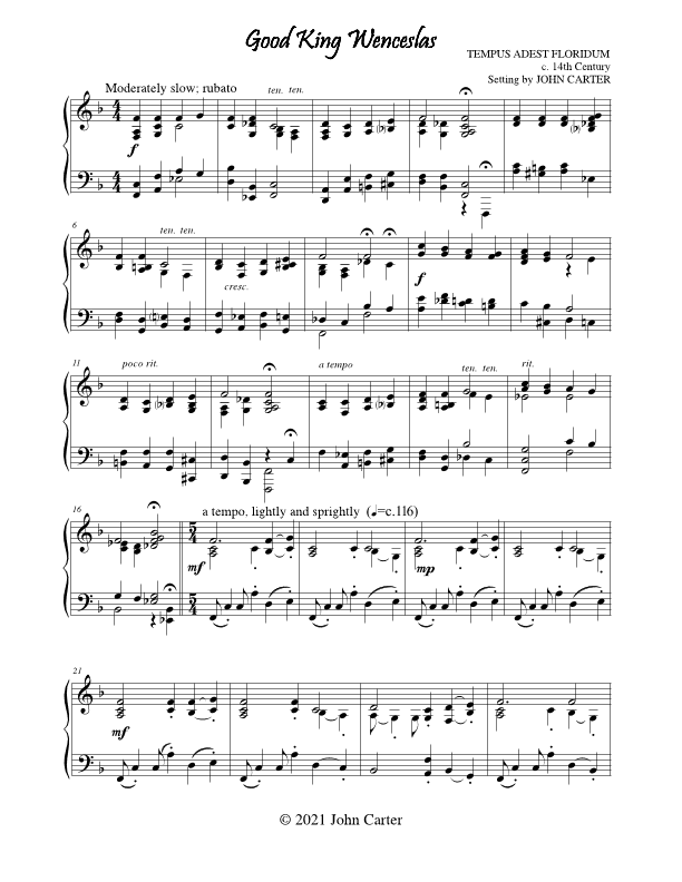 Good King Wenceslas (arr. John E Carter)