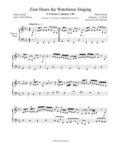 Zion Hears the Watchmen Singing (1 or 2 part) (arr. Curtis Hanson)