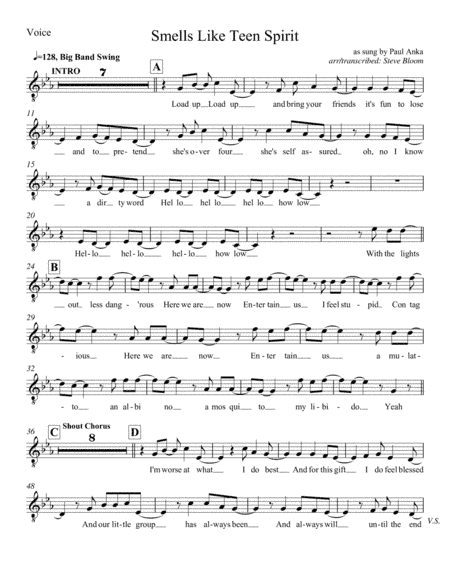 Smells Like Teen Spirit (arr. Steve Bloom)