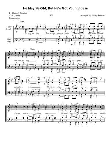 He May Be Old, But He's Got Young Ideas (arr. Harry Buerer)