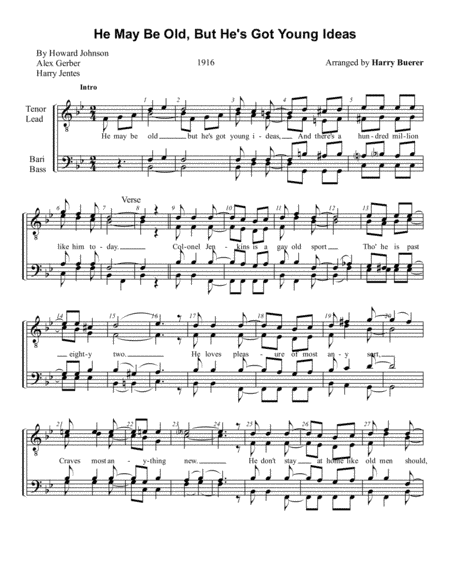 He May Be Old, But He's Got Young Ideas (arr. Harry Buerer)