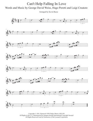 Can't Help Falling In Love (arr. Kevin Busse)