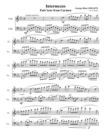 Intermezzo from Carmen for Duo (arr. S. Reilly)