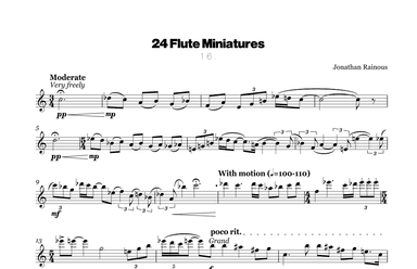 24 Flute Miniatures: No. 16, Moderate