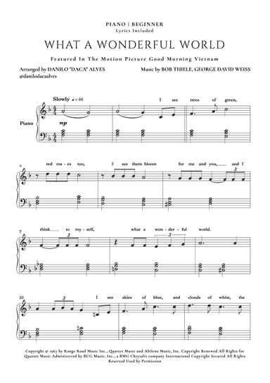 What A Wonderful World (arr. Danilo "Daca" Alves)