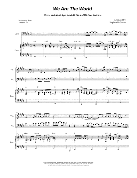 We Are The World (arr. Stephen DeCesare)