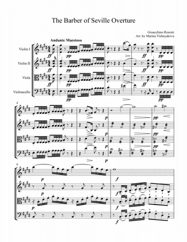 The Barber of Seville Overture by Gioachino Rossini (arr. Marina Vishnyakova)