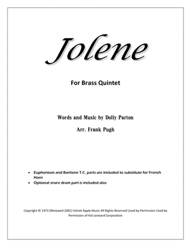 Jolene (arr. Frank Pugh)