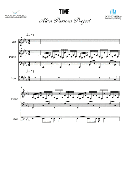 Time - Score Only (arr. Alan Parsons)