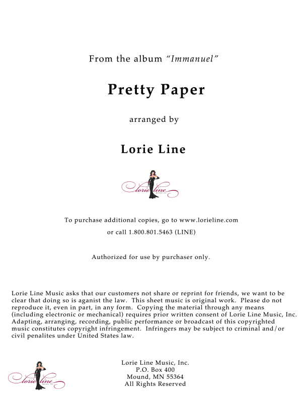 Pretty Paper (arr. Lorie Line)