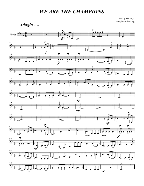 We Are The Champions (arr. RAUL NORIEGA)