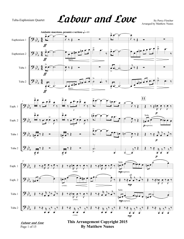 Labour and Love (arr. Matthew Nunes)