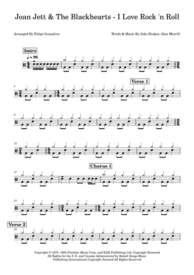 I Love Rock 'n Roll (arr. Felipe Gonçalves)