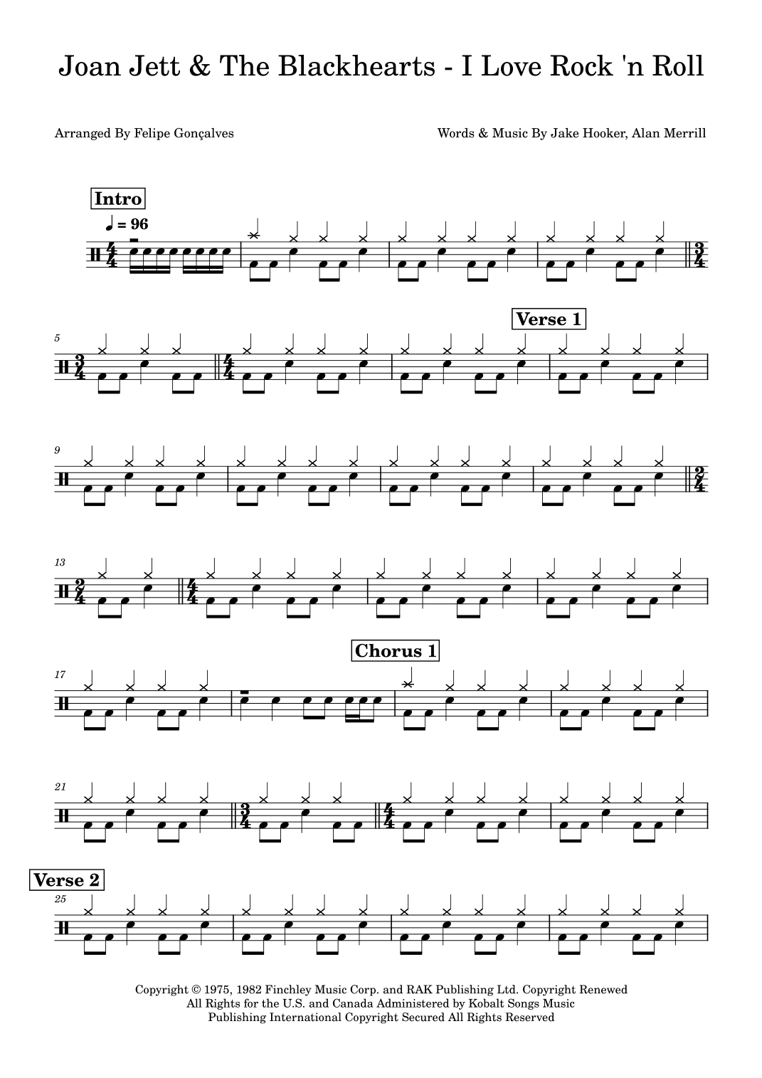 I Love Rock 'n Roll (arr. Felipe Gonçalves)