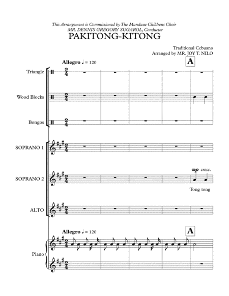 Pakitongkitong SSA (arr. Joy T. Nilo)