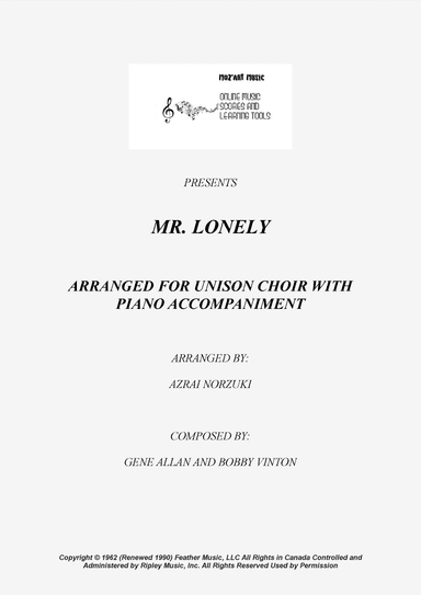 Mr. Lonely (arr. Azrai Norzuki)