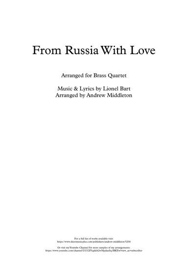 From Russia With Love (arr. Andrew Middleton)