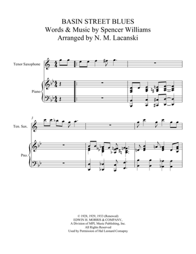 Basin Street Blues (arr. Nick Lacanski)