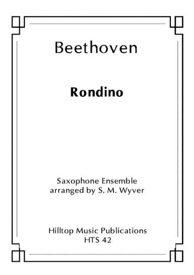 Rondino arr. saxophone choir (arr. S. M. Wyver)