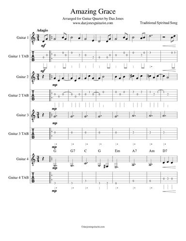 Amazing Grace (arr. Dan Jones (www.danjonesguitarist.com))